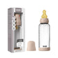 Bibs Glass Baby Bottle Complete Set 240ml Medium Flow Latex - Blush