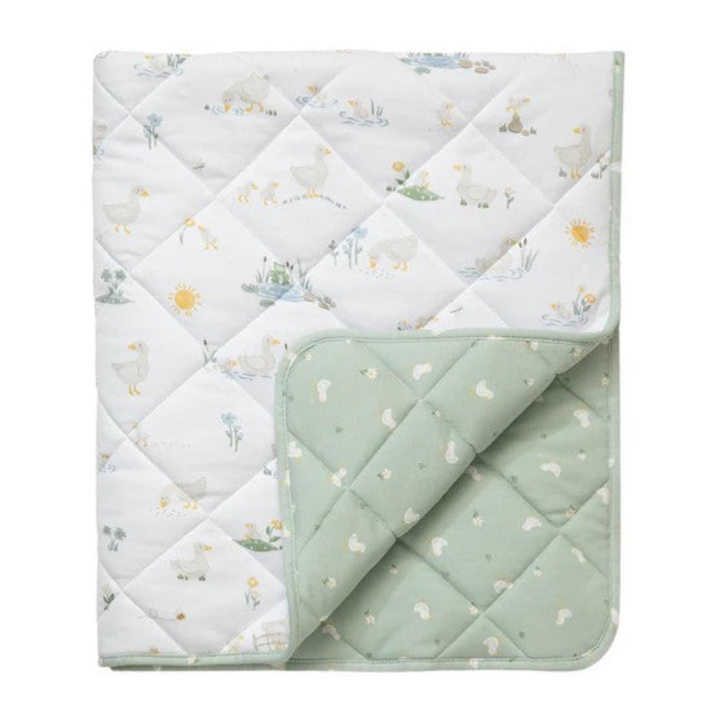 Living Textiles Reversible Jersey Cot Comforter - Goosy Goosy