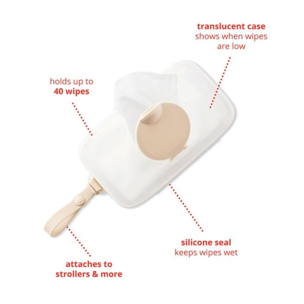 Skip Hop Grab & Go Snug Seal Wipes Case - Oat