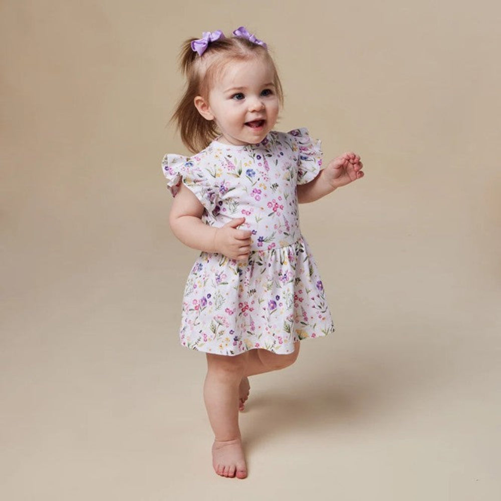 Snuggle Hunny Short Sleeve Organic Dress - Gracie