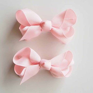 Snuggle Hunny Piggy Tail Hair Clips - Pair - Baby Pink