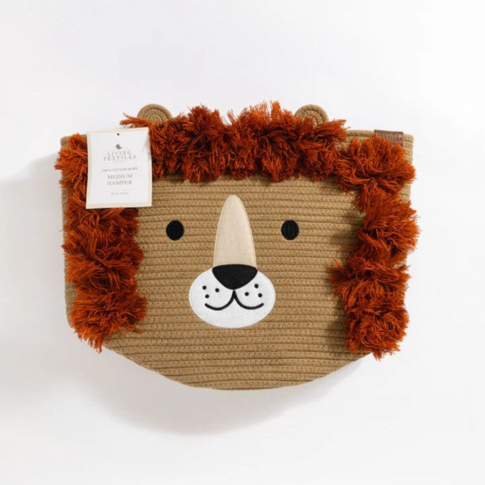 Living Textiles Character Cotton Rope Hamper - Lion
