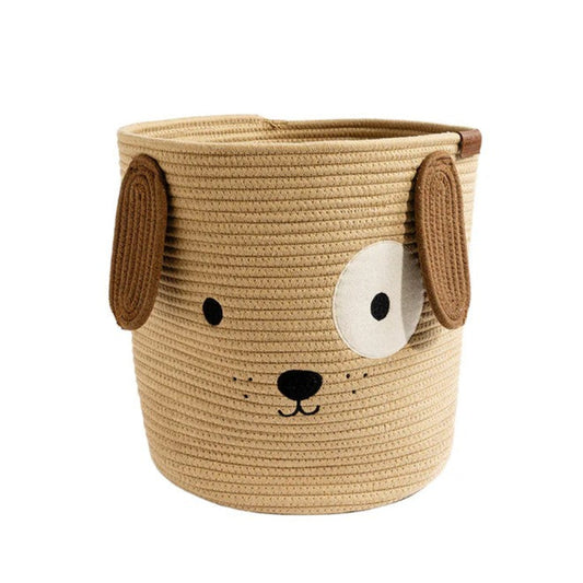 Living Textiles Character Cotton Rope Hamper - Puppy