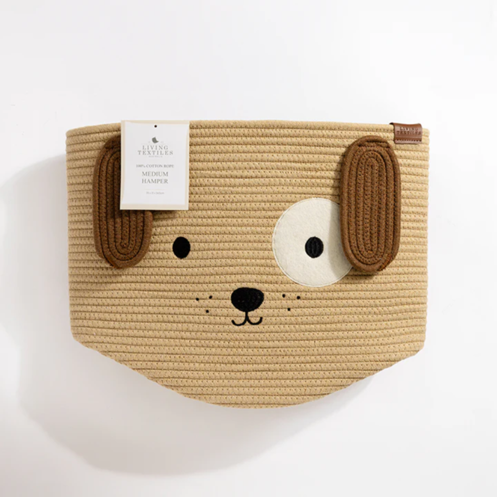 Living Textiles Character Cotton Rope Hamper - Puppy