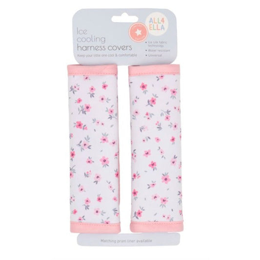 All4Ella Ice Cooling Harness Covers - Pink Petals