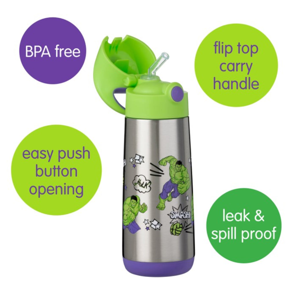 B.Box SS Insulated Drink Bottle 500 ml - Marvel Hulk