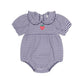 Huxbaby Ink Stripe Rib Collar Romper