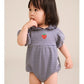 Huxbaby Ink Stripe Rib Collar Romper