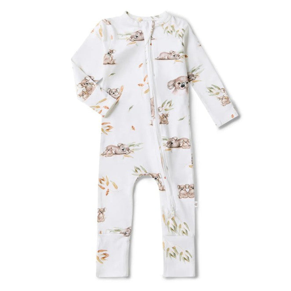 Snuggle Hunny Organic Snugglesuit Convertible Romper - Koala
