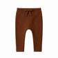 Confetti Kidz Ribbed Leggings - Chocolate