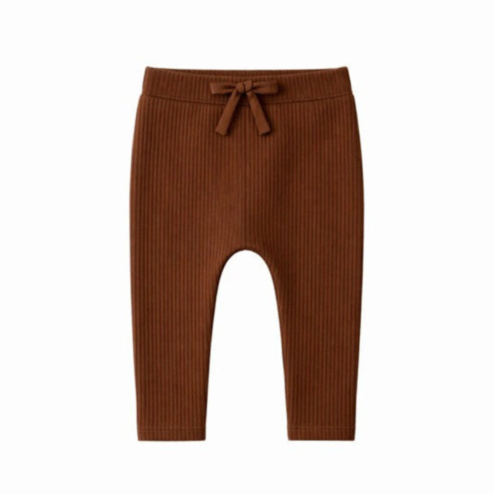 Confetti Kidz Ribbed Leggings - Chocolate