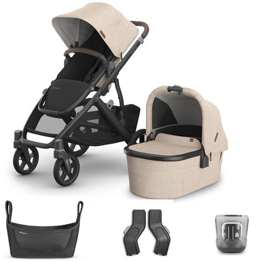UPPAbaby VISTA V3 with Bassinet - Liam - with BONUS Upper Adaptors, Carry All Organiser and Cup Holder
