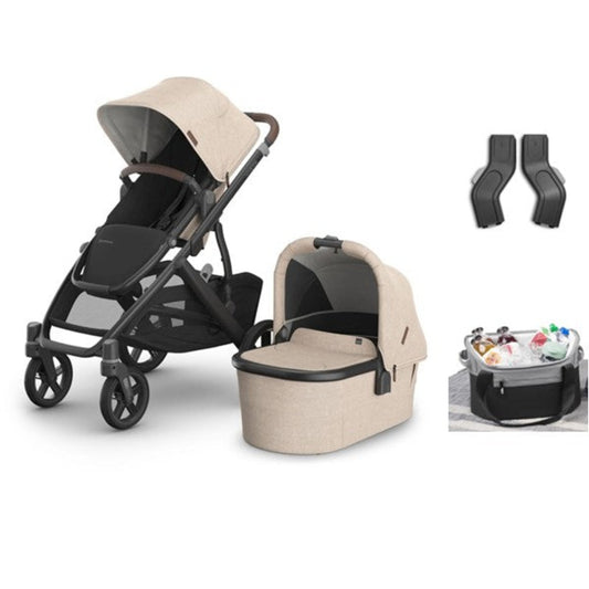 UPPAbaby VISTA V3 with Bassinet - Liam - with BONUS Upper Adaptors and Bevvy Bag