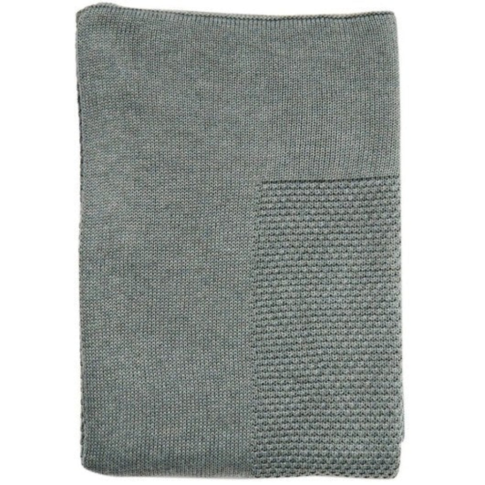 Little Bamboo Textured Knit Blanket - Whisper