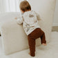 Confetti Kidz Ribbed Leggings - Chocolate