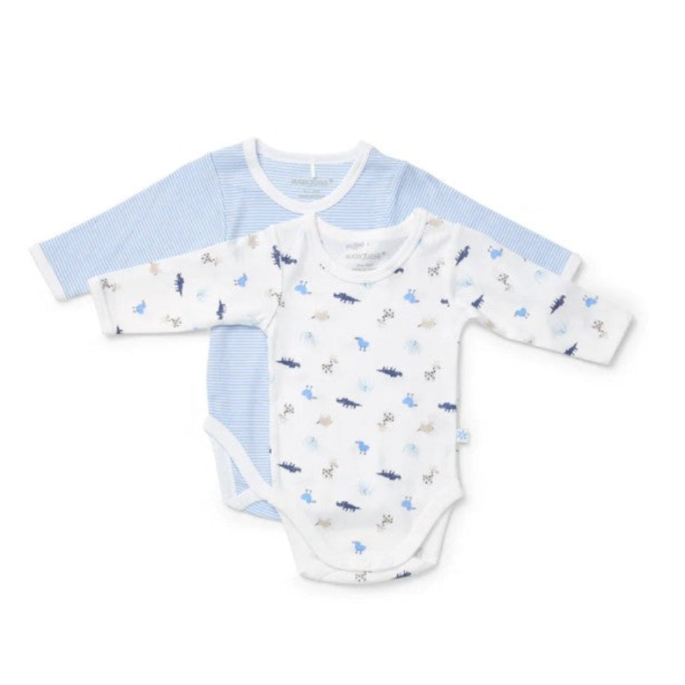 Marquise Long Sleeve Bodysuit 2 pk - Animal/Stripe
