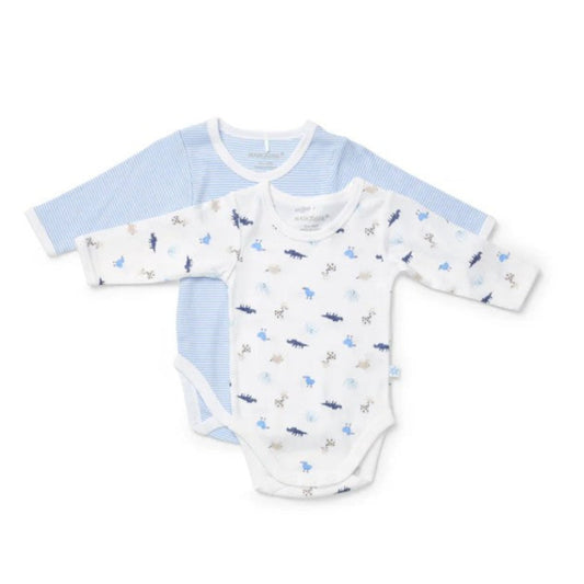 Marquise Long Sleeve Bodysuit 2 pk - Animal/Stripe