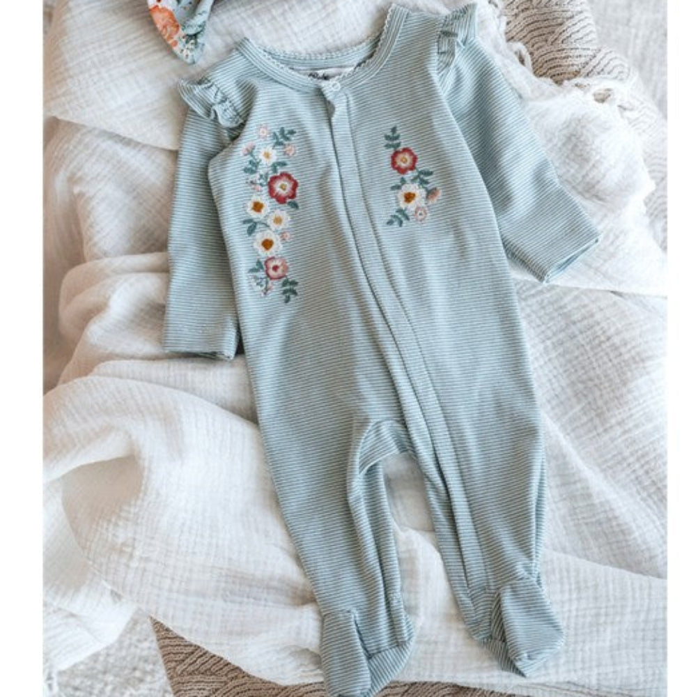 Bebe Long Sleeve Zip Onesie - Lyla