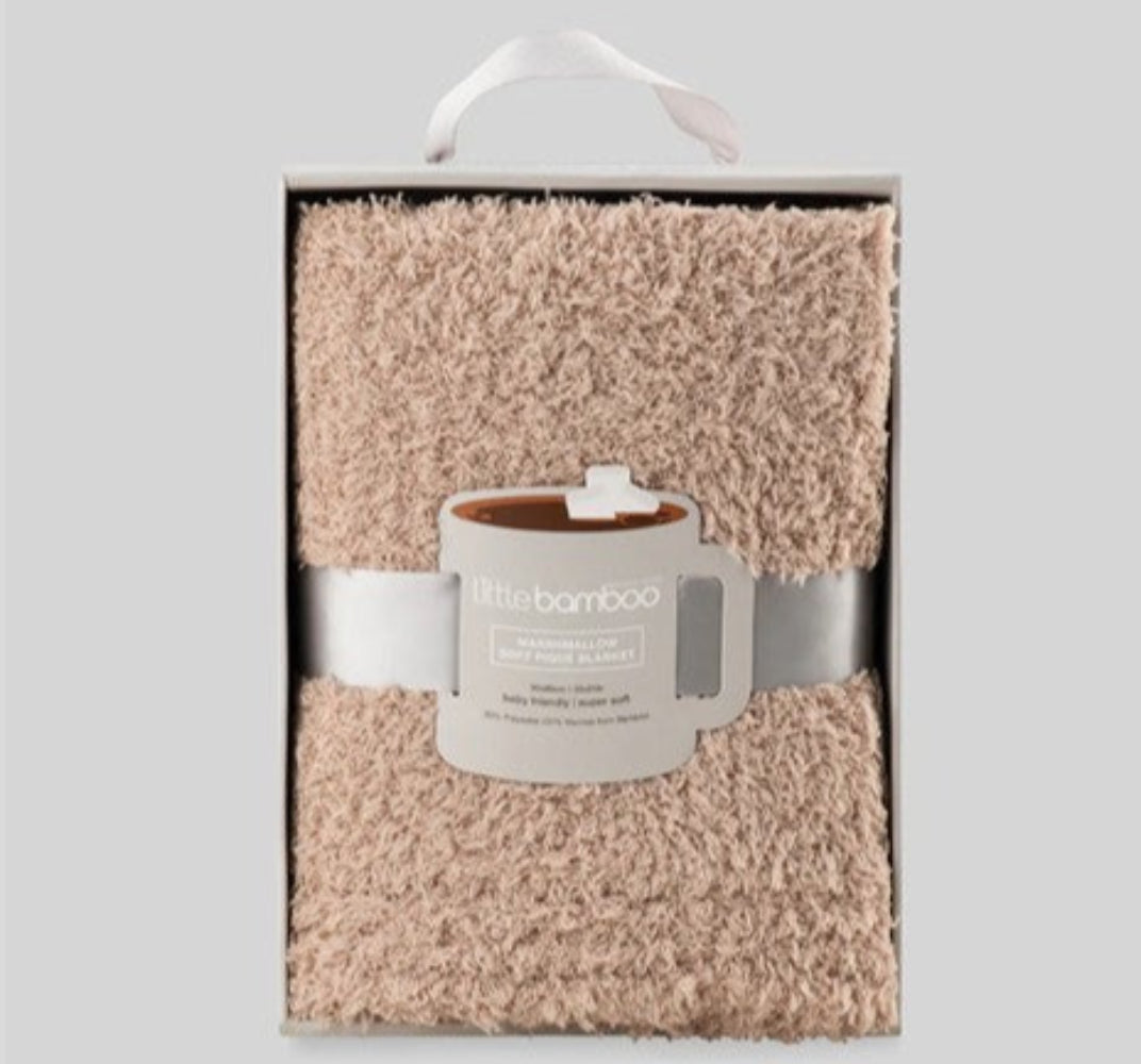 Little Bamboo Marshmallow Blanket - Oat Milk