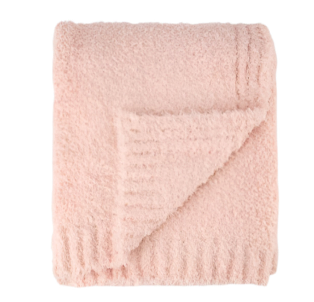 Little Bamboo Marshmallow Blanket - Soft Rose