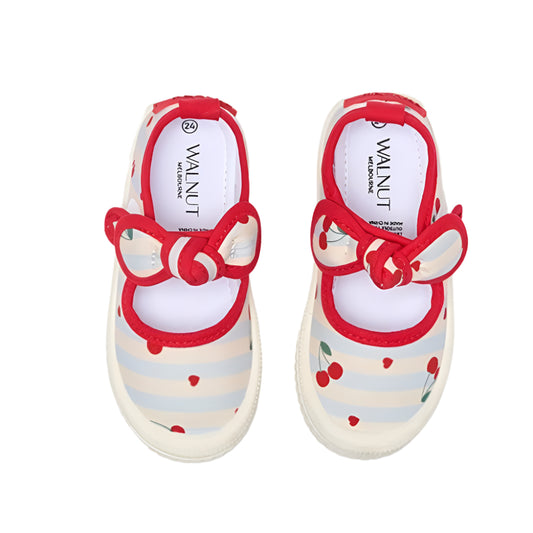 Walnut Millie Canvas Shoe - Summer Cherries