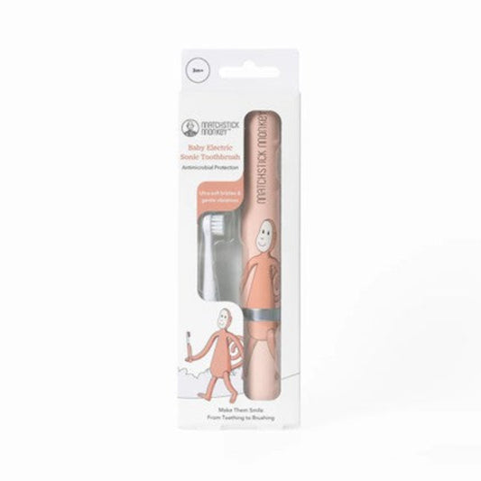 Matchstick Monkey Baby Sonic Dusty Pink Toothbrush