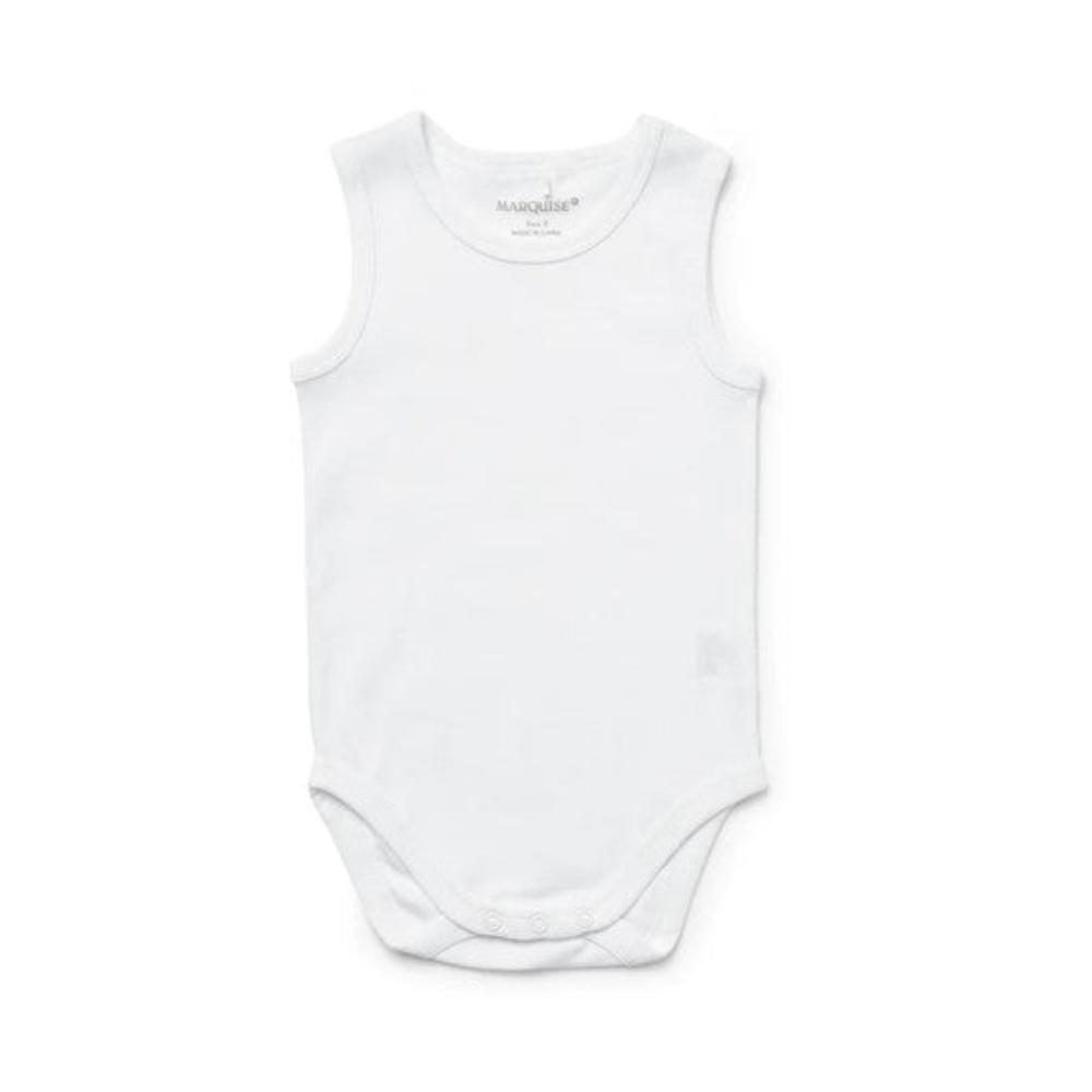 Marquise 2 Pk Sleeveless Bodysuit - White