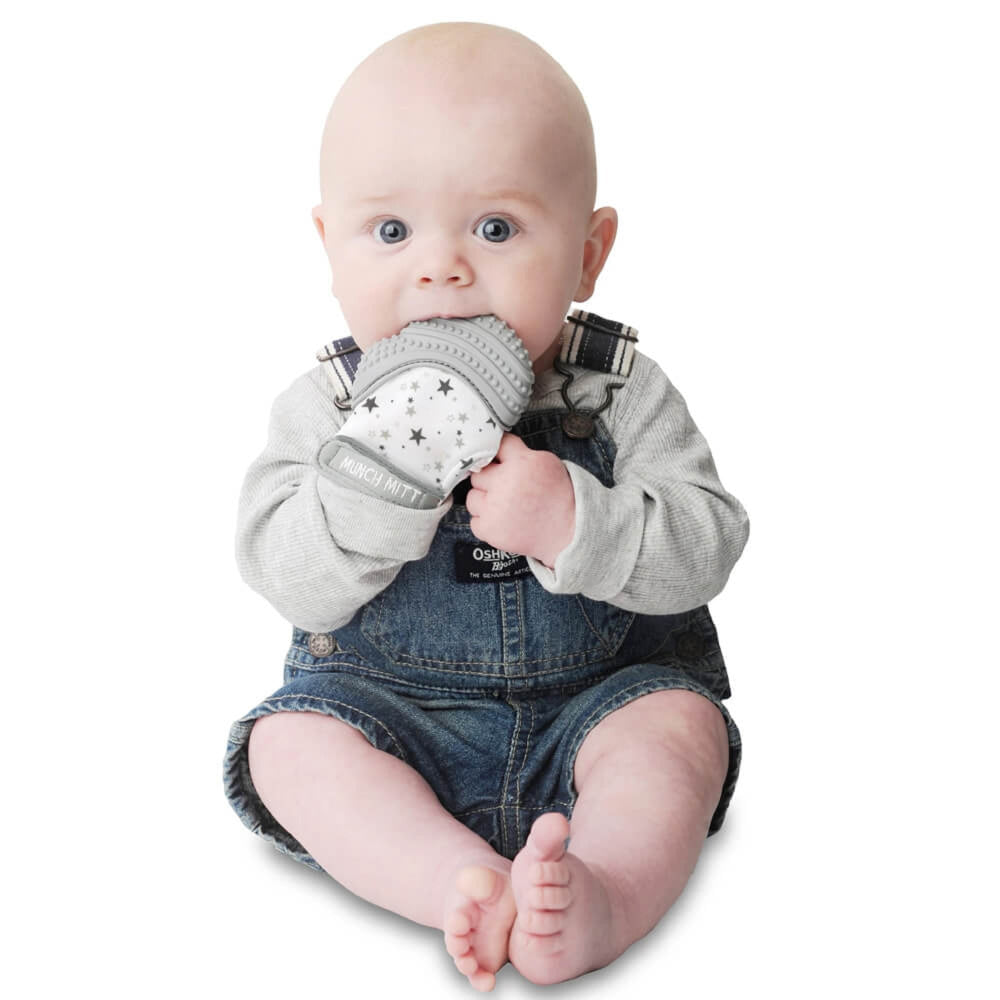 Malarkey Kids Munch Mitten - Grey Stars