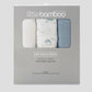 Little Bamboo Muslin Wraps 3 Pk - Retro Blue