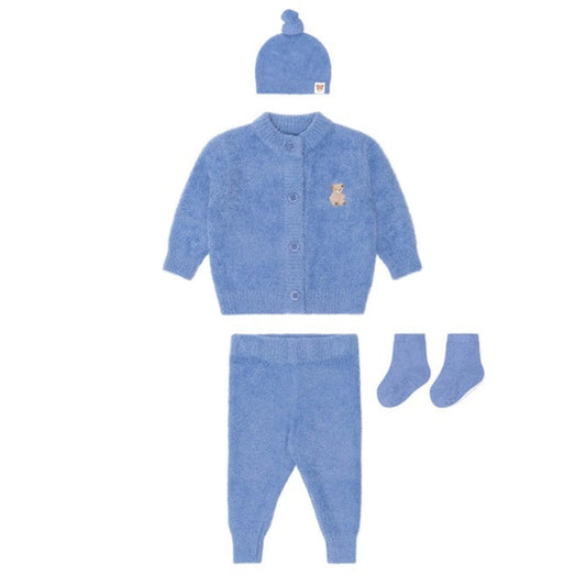 Huxbaby My First Hux Vintage Blue 4Pc Boucle Newborn Set