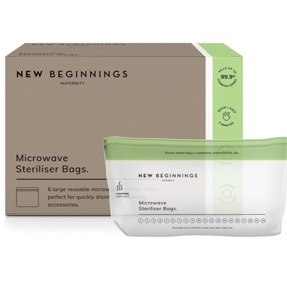 New Beginnings Microwave Steriliser Bags 6 Pk