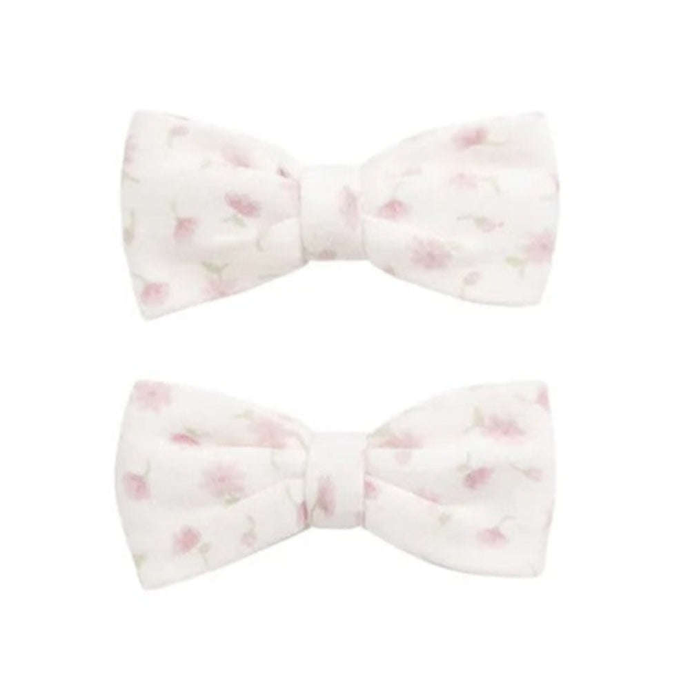 Organic Cotton Noelle 2pk Bow - Victoria Blush