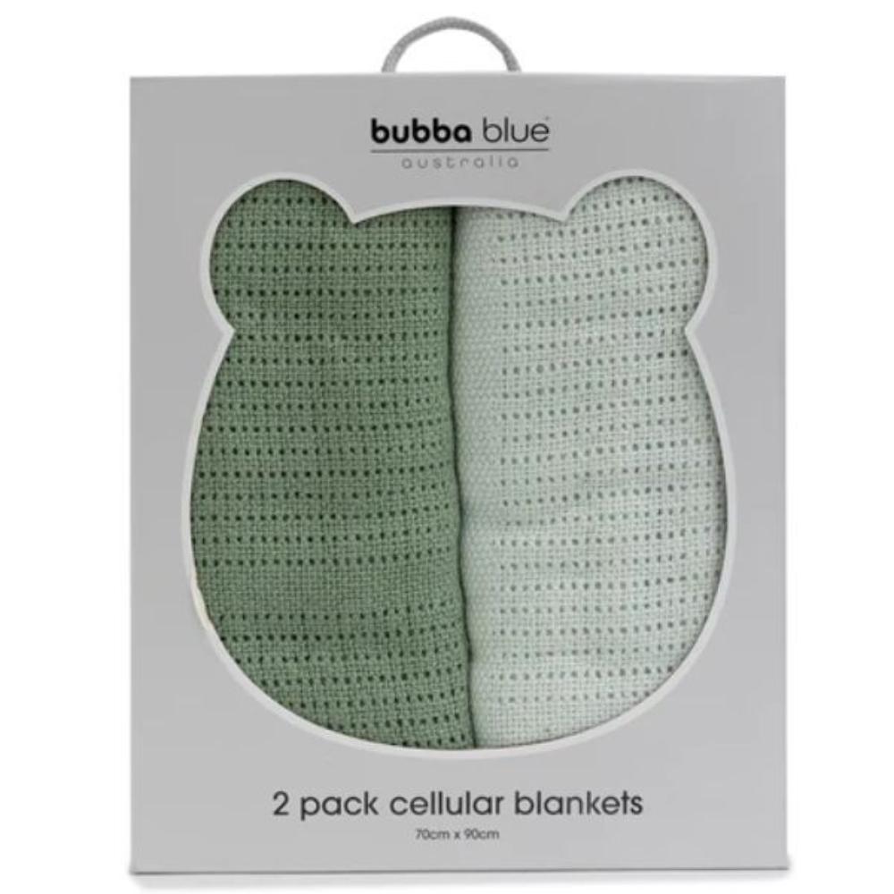 Bubba Blue Nordic Cellular Blanket Avocado/Forest 2 pk