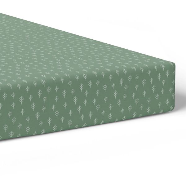 Bubba Blue Nordic Jersey Cot Fitted Sheet Avocado/Forest 2 pk