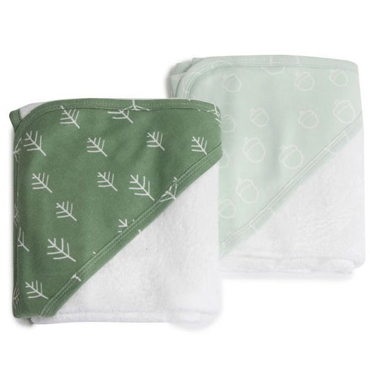 Bubba Blue Nordic Hooded Towel Avocado/Forest 2 pk