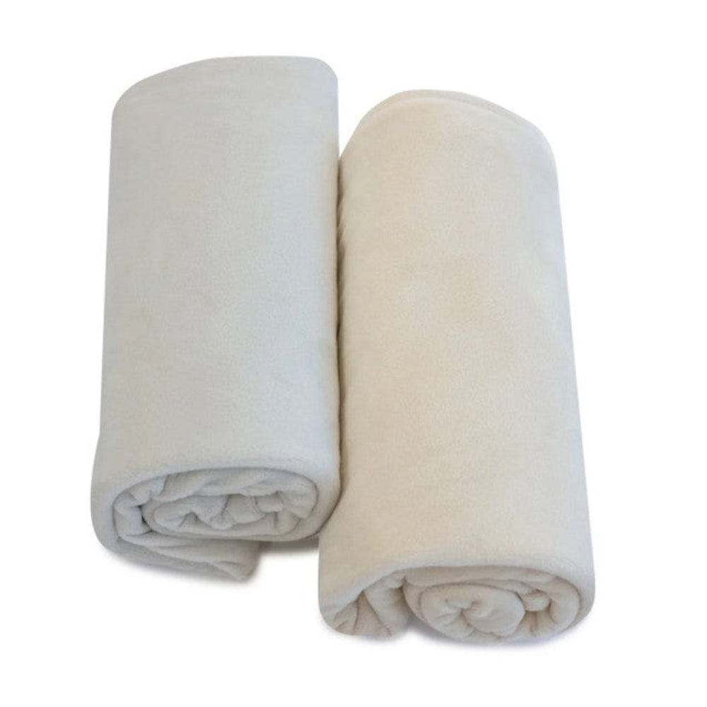 Bubba Blue Nordic 2 pk Stretchy Velour Cuddle Blankets - Grey/Sand