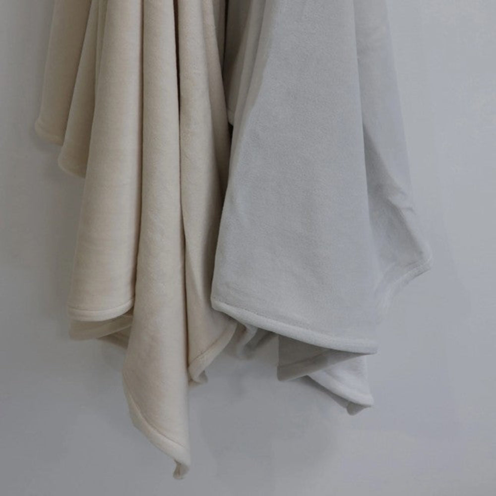 Bubba Blue Nordic 2 pk Stretchy Velour Cuddle Blankets - Grey/Sand