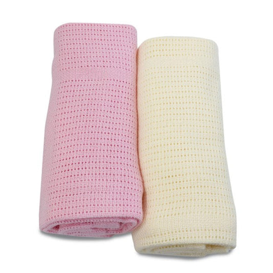Bubba Blue Nordic Sorbet 2pk Cellular Blanket Strawberry/Cherry