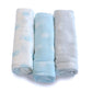 Bubba Blue Nordic Sorbet 3pk Muslin Wrap Apple/Pineapple