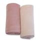 Bubba Blue Nordic 2 pk Stretchy Velour Cuddle Blankets - Berry/Rose