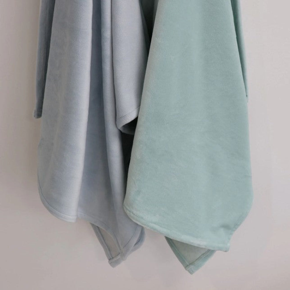 Bubba Blue Nordic 2 pk Stretchy Velour Cuddle Blankets - Sky/Mint