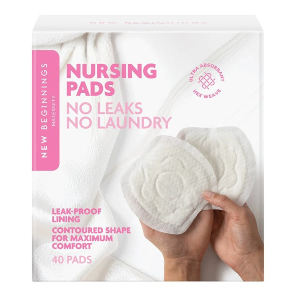 New Beginnings Bamboo Disposable Breast Pads 40Pk