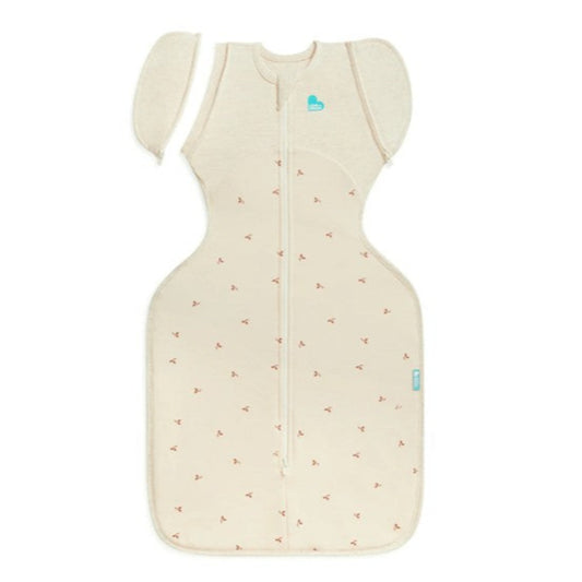 Love To Dream Swaddle Up Transition Bag 1.5 Tog Cotton Fleece - Oatmeal Twigs