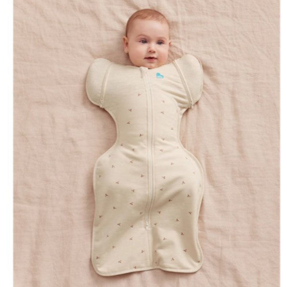 Love To Dream Swaddle Up Transition Bag 1.5 Tog Cotton Fleece - Oatmeal Twigs