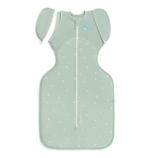 Love To Dream Swaddle Up Transition Bag 1.5 Tog Cotton Fleece - Olive Twigs