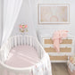 Living Textiles Butterfly/Gingham 2pk Oval Cot Fitted Sheets