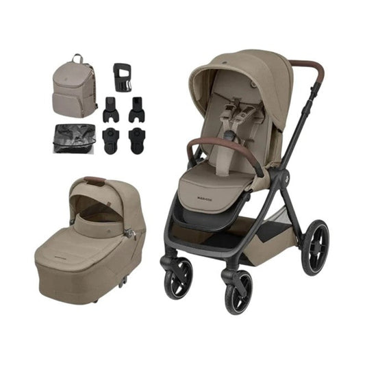 Maxi Cosi Oxford Stroller + Sense Bassinet - Twillic Truffle