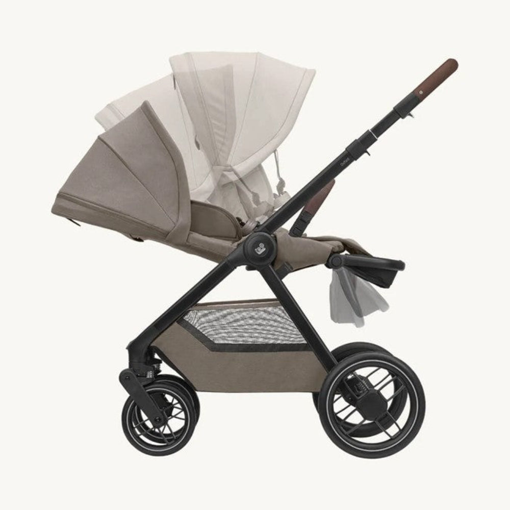 Maxi Cosi Oxford Stroller + Sense Bassinet - Twillic Truffle