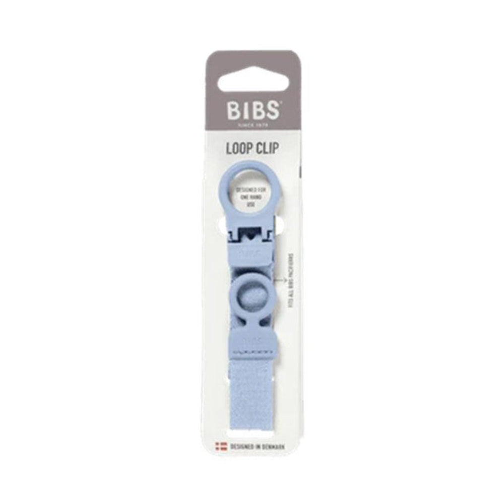 Bibs Pacifier Clip Loop - Dusty Blue