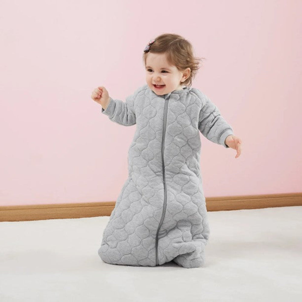 Snugtime Long Sleeve Padded Sleeping Bag - 3.0 Tog - Grey Marle